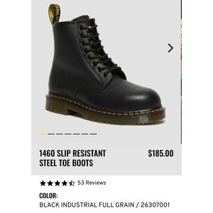 Brand new doc martens Dr. Marten’s 1460 - steel toe slip resistant work boot